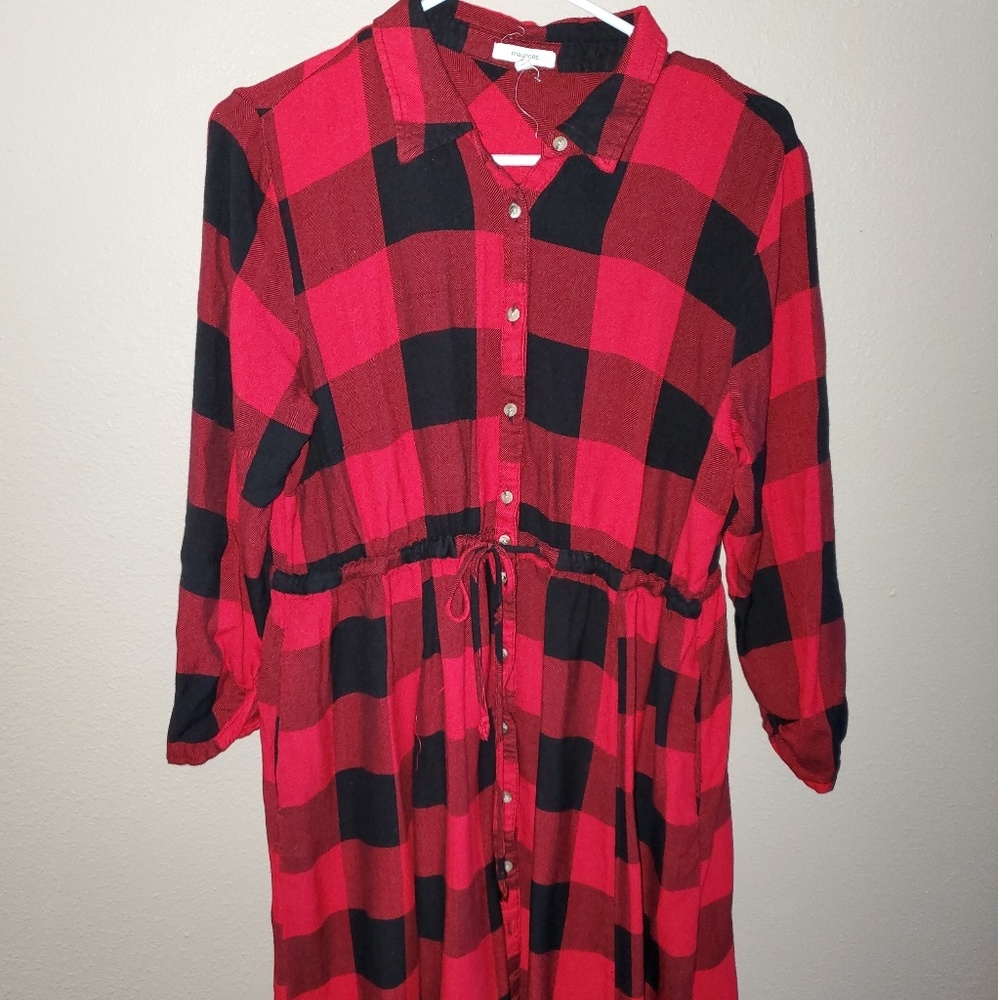Worn Once Women's  L Maurices Buffalo Check Dress